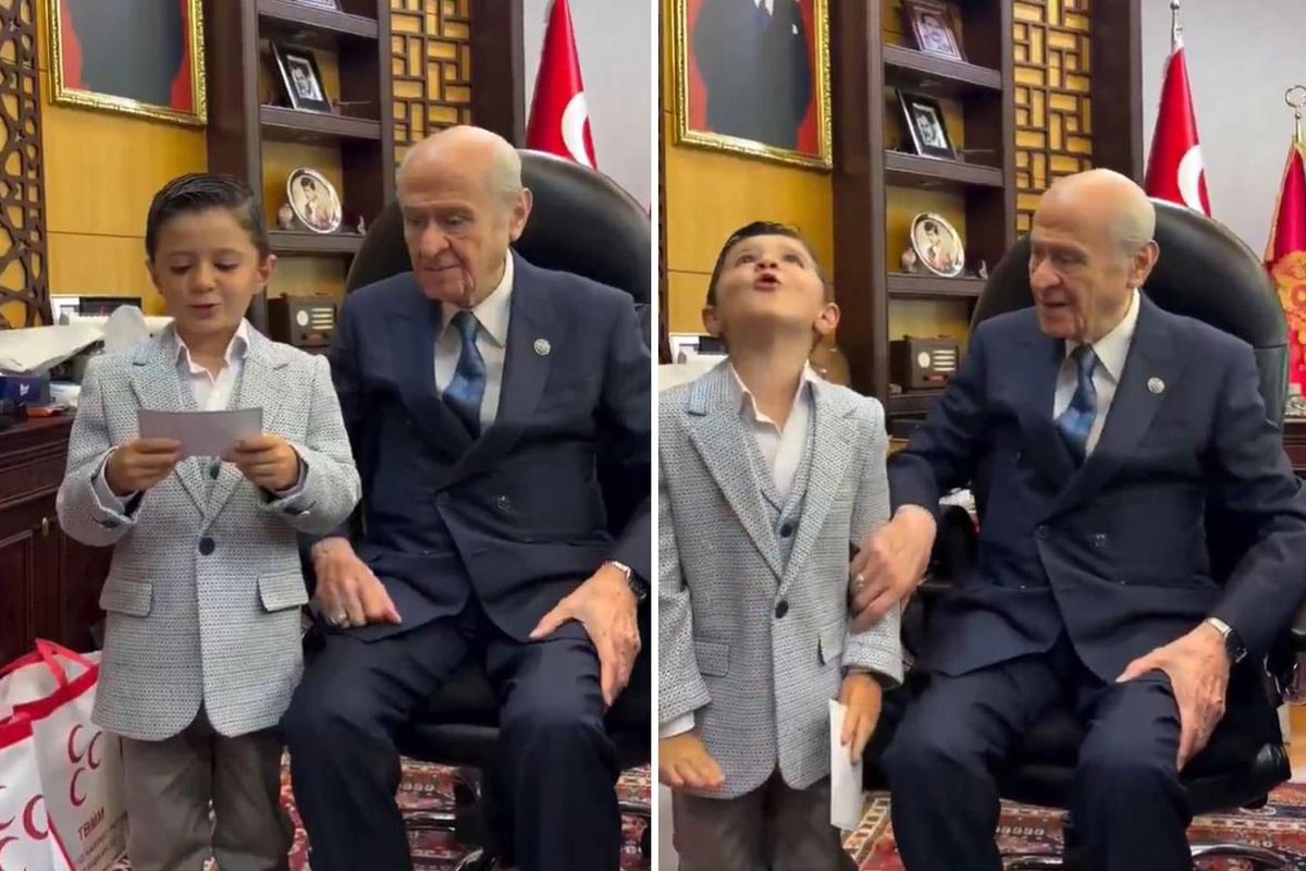 Bahçeli de şaşkın! Önce şiir okudu sonra ulumaya başladı