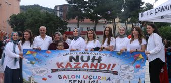 Çankırı'da beyin tümörünü yenen 8 yaşındaki çocuk için 400 balon gökyüzüne bırakıldı