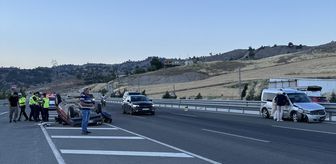 Kahramanmaraş'ta devrilen otomobilde 4 kişi yaralandı