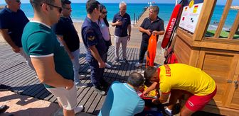 Kumluca'da yüzme alanları denetlendi