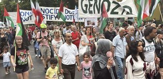 Berlin'de Filistin'e destek gösterisi düzenlendi