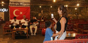 Gaziantep'te serinlemek isteyenler mağara kafeyi tercih ediyor