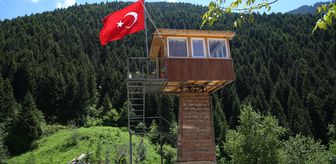 Gözetleme kulesini andıran 9 metrekarelik ev dikkati çekiyor