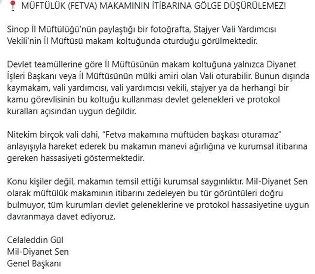 muftuluk makami tartismasi fetva makamina muf 19971319 o