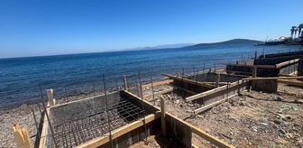 Sahile izinsiz beton döktüğü belirlenen firmaya 150 bin lira idari para cezası