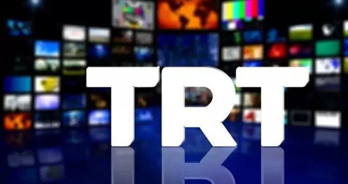 TRT 1 logosu ve uydu çanağını gösteren bir görsel.