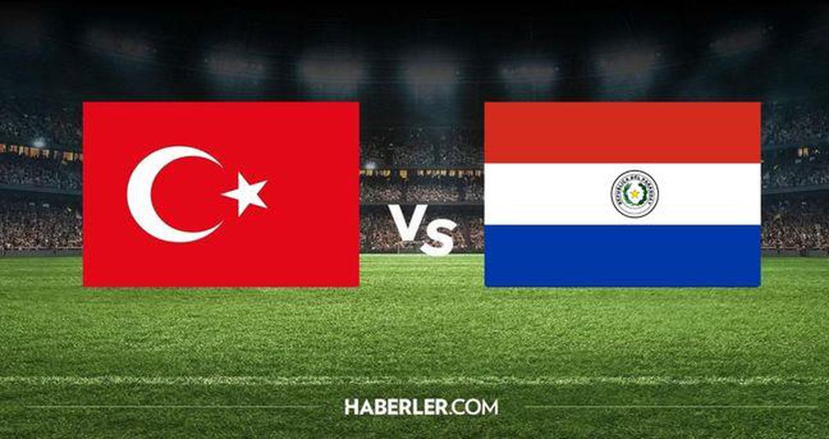 Türkiye ve Paraguay milli futbol takımları sahada
