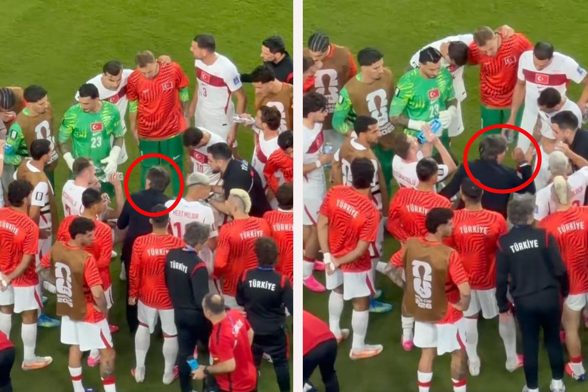 Vincenzo Montella, Paraguay maçında oyuncularına su molasında sert uyarılarda bulunuyor.