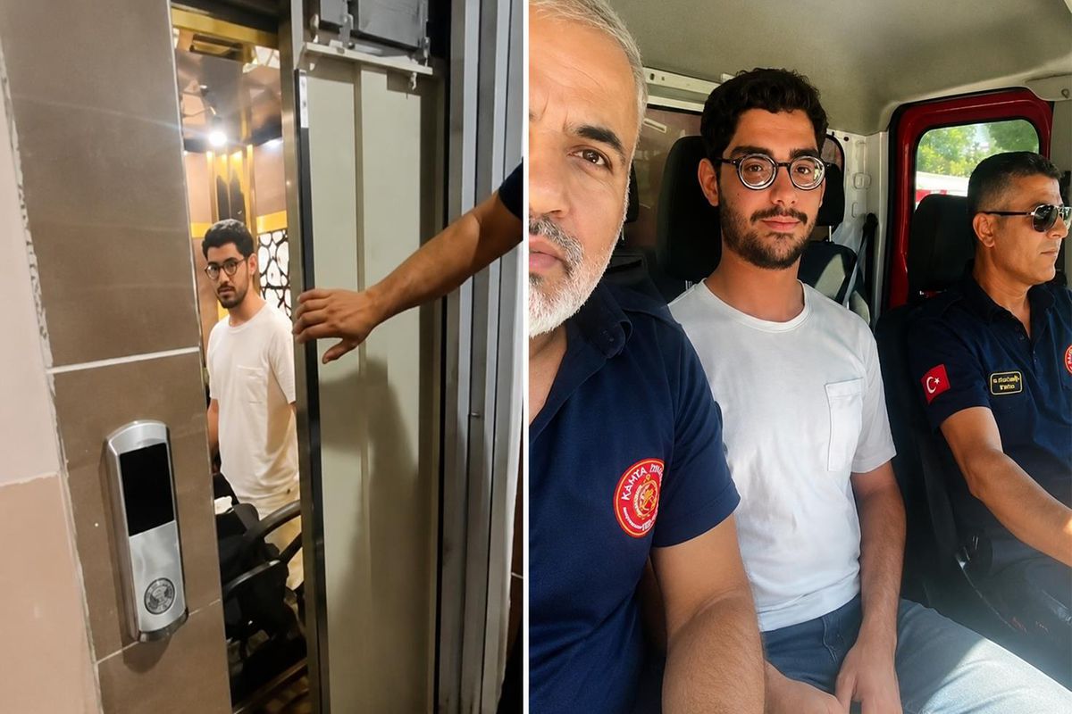 YKS'ye giden genç asansörde mahsur kaldı, imdadına itfaiye yetişti