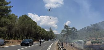 Marmaris'te ormanlık ve ekili tarım arazisinde çıkan yangın söndürüldü