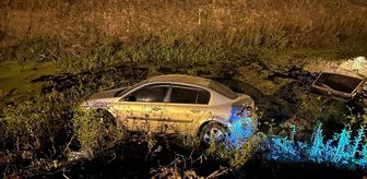 Samsun'da tarlaya giren otomobilin sürücüsü yaralandı