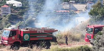 Alanya'da zirai alanda çıkan yangın söndürüldü