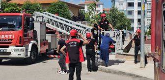 Çorum'da bir apartmanda çıkan yangında 7 kişi dumandan etkilendi