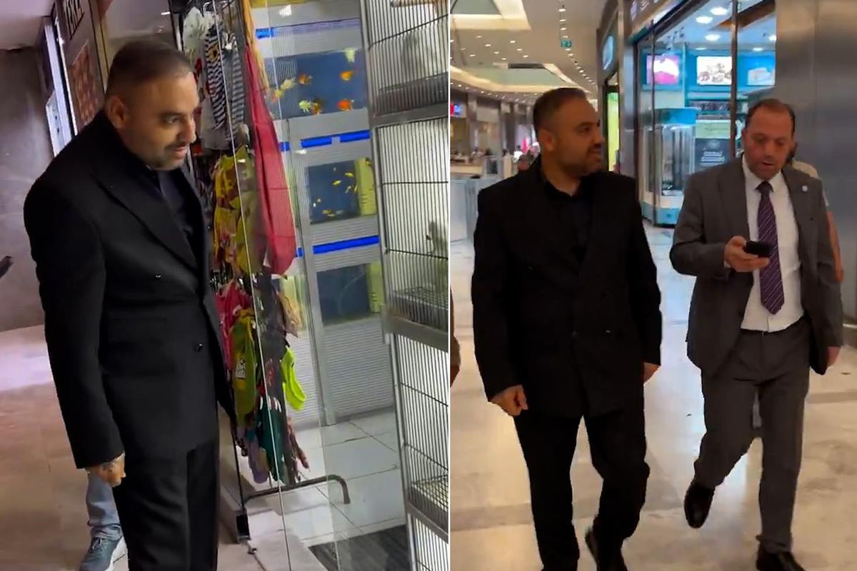 AVM'de denetim yapan ve hakkında gözaltı kararı çıkarılan Ferhat Aydoğan'ın görüntüsü.
