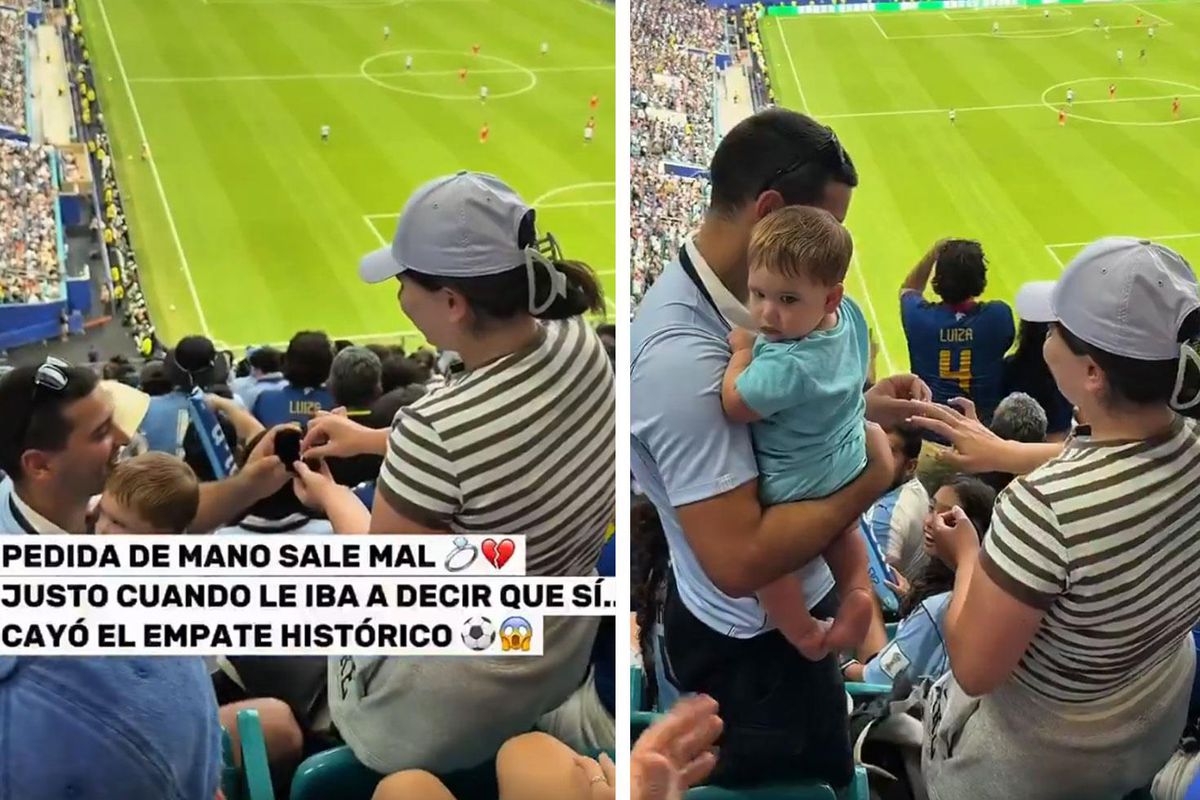 Dünya Kupası maçında tribünde evlenme teklifi eden taraftar