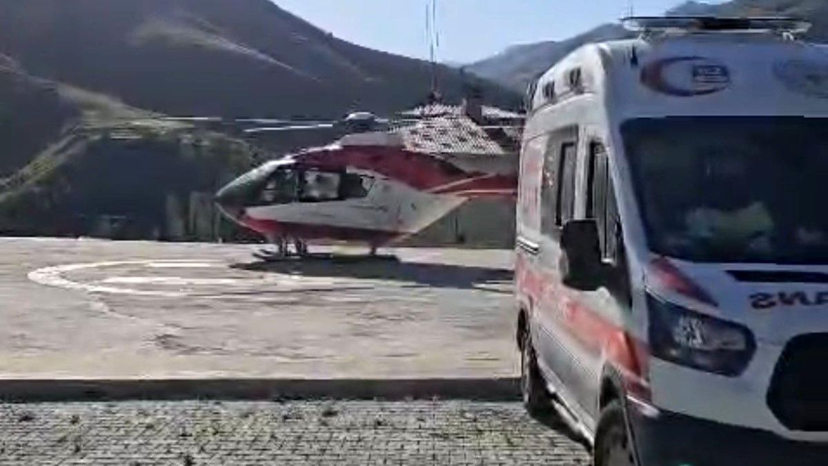 Helikopter ambulansın iniş yapması veya hasta taşıması.