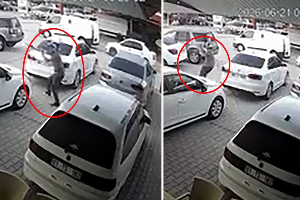 Oto galeriye silahlı saldırı kamerada; çok sayıda araca kurşun isabet etti