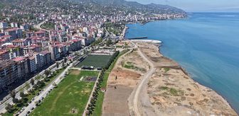 Akçaabat'ta bisiklet ve yürüyüş yolu projesinin çalışmaları sürüyor
