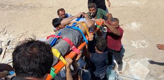 Bodrum'da inşaat boşluğuna düşen işçi kurtarıldı