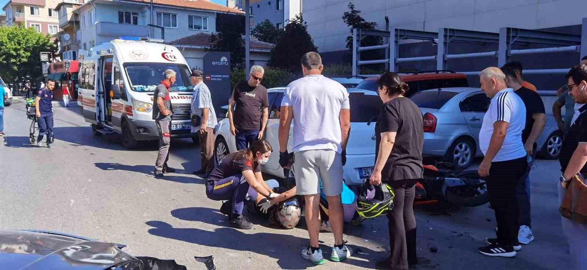 Edirne'de ters yön kazası: Motosiklet sürücüsü yaralı