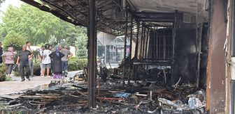 Hatay'da çıkan yangında 10 iş yeri zarar gördü