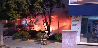 İskenderun'da iş yeri yangını