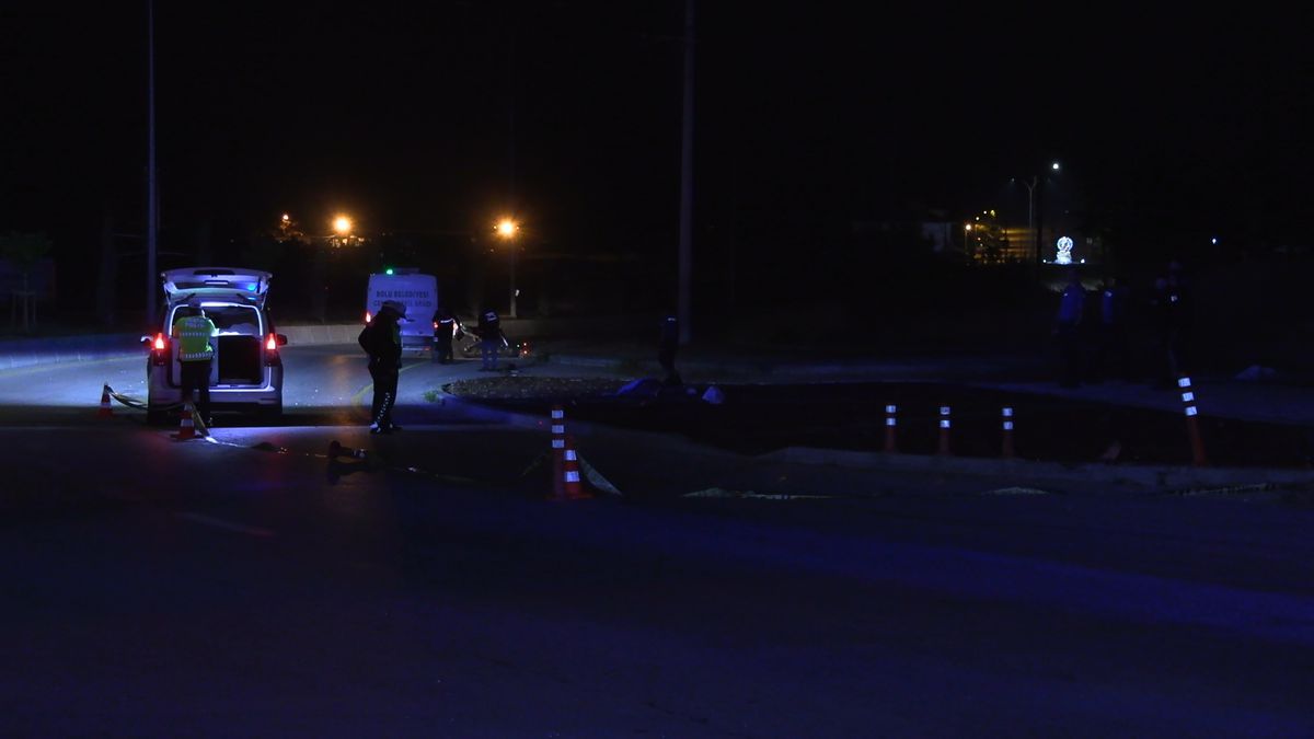 Bolu'da meydana gelen motosiklet kazasında hayatını kaybeden sürücü.