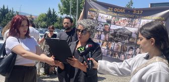 Kartalkaya'daki otel yangınında yakınlarını kaybedenler adliye önünde açıklama yaptı