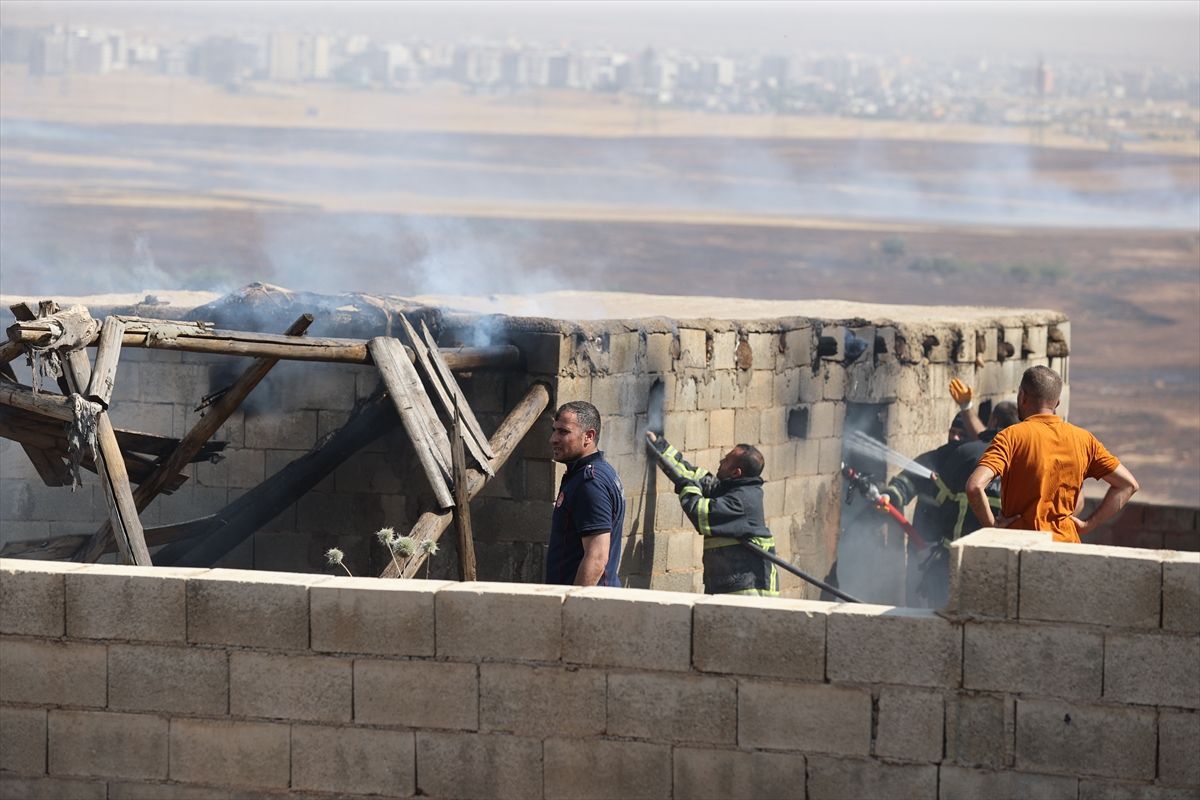 Mardin'de çıkan anız yangınına müdahale ediliyor