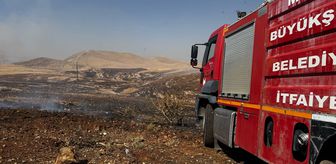Mardin'de çıkan anız yangınına müdahale ediliyor