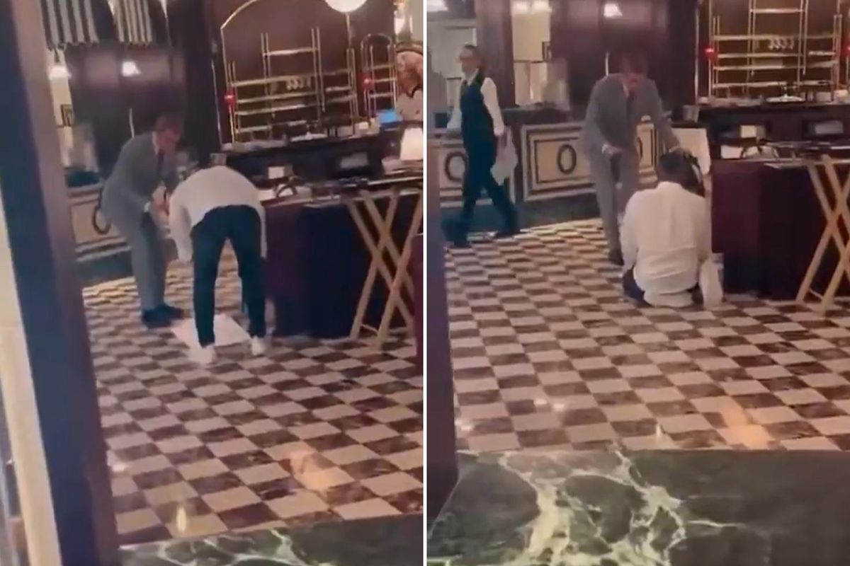 Restoranın ortasında namaz kıldı! Görüntü kullanıcıları ikiye böldü
