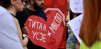 Üsküp'te hava kirliliğine önlem alınması talebiyle gösteri yapıldı