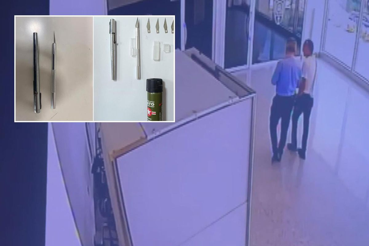 Adliyeye kalem silahla girmeye çalıştı! Çantasından neşter ve biber gazı çıktı