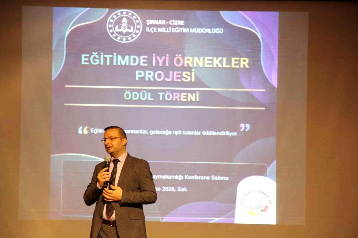 Cizre'de düzenlenen Eğitimde İyi Örnekler Projesi ödül töreni