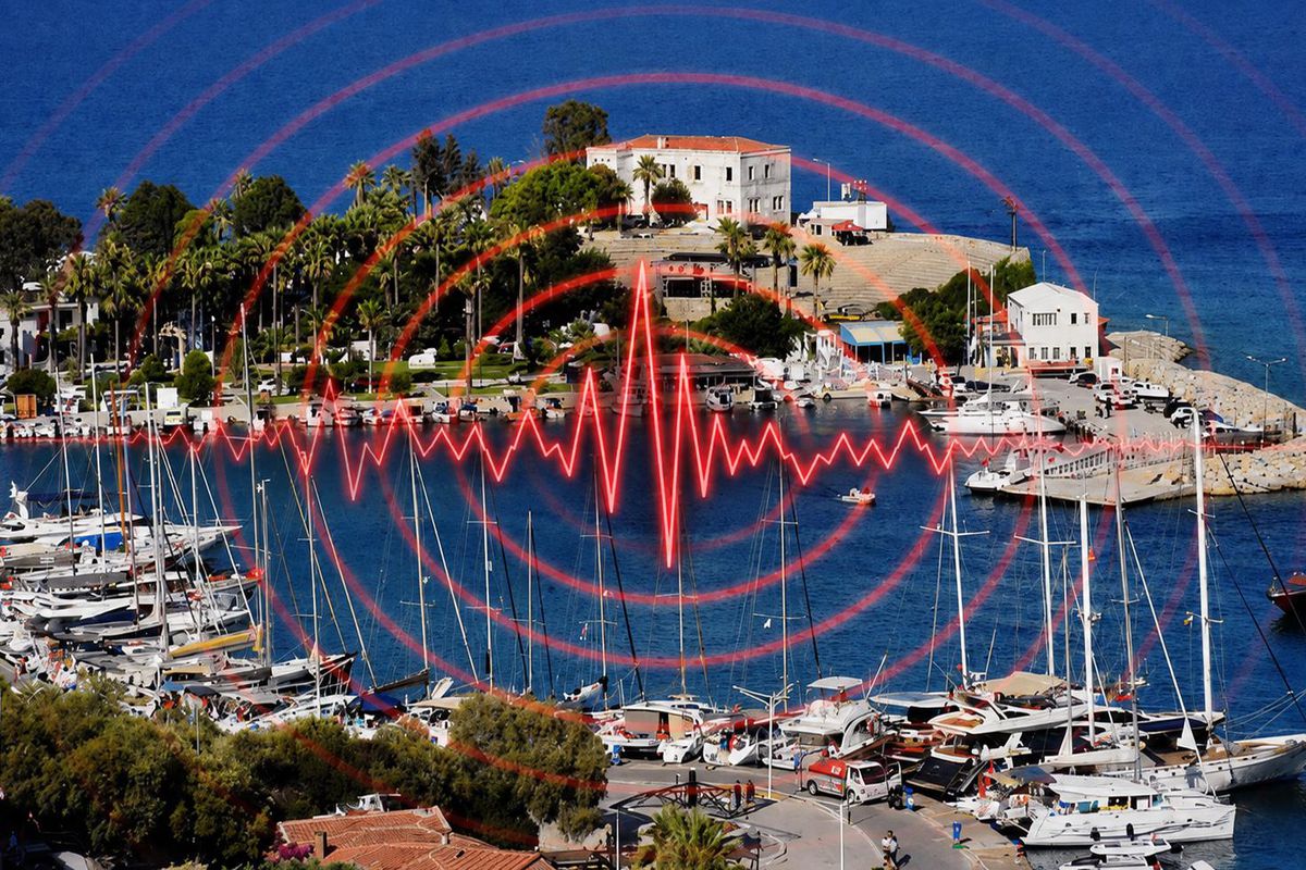 Datça açıklarında 4.9 büyüklüğünde deprem meydana geldi