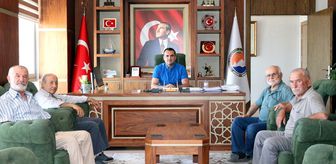 Kıbrıs Gazilerinden Finike Kaymakamı Musa Kazım Çelik'e veda ziyareti