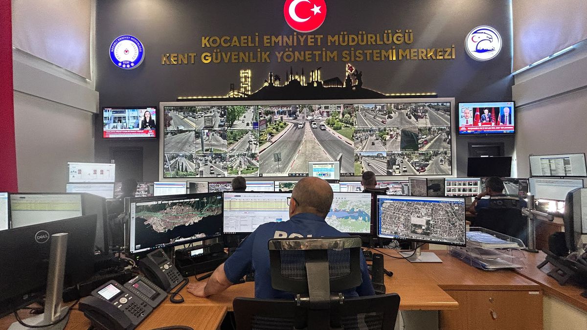 Kocaeli Emniyeti'nin kullandığı ASELSAN yapay zeka destekli güvenlik sistemlerini gösteren bir görsel.