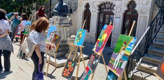 Sinop'ta lise öğrencilerince yıl sonu resim sergisi açıldı