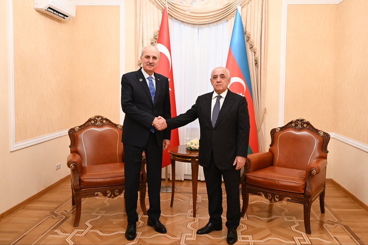 TBMM Başkanı Kurtulmuş, Azerbaycan Başbakanı Esedov ile görüştü