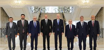 TBMM Başkanı Kurtulmuş, Bakü'de Azerbaycan Cumhurbaşkanı Aliyev tarafından kabul edildi