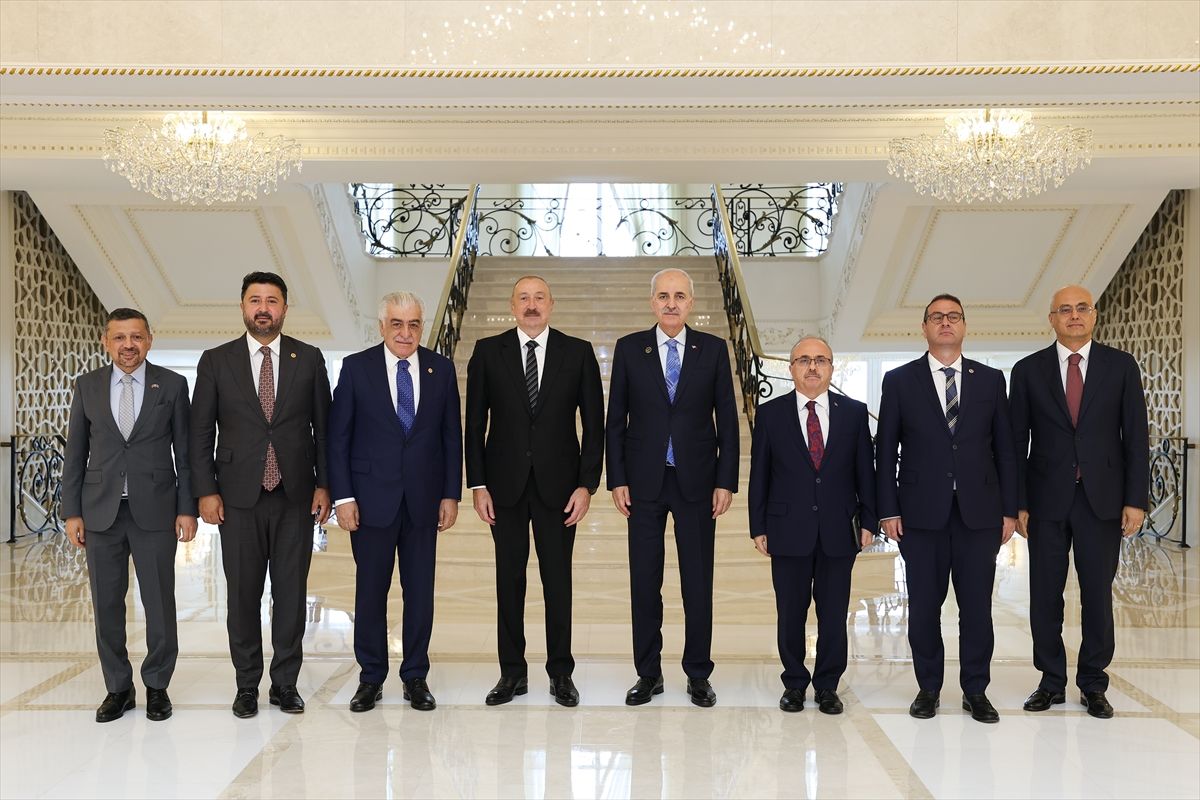 TBMM Başkanı Kurtulmuş, Bakü'de Azerbaycan Cumhurbaşkanı Aliyev tarafından kabul edildi