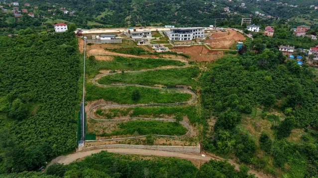 Trabzon’da 850 metrelik dev dağ kızağı tamamlandı
