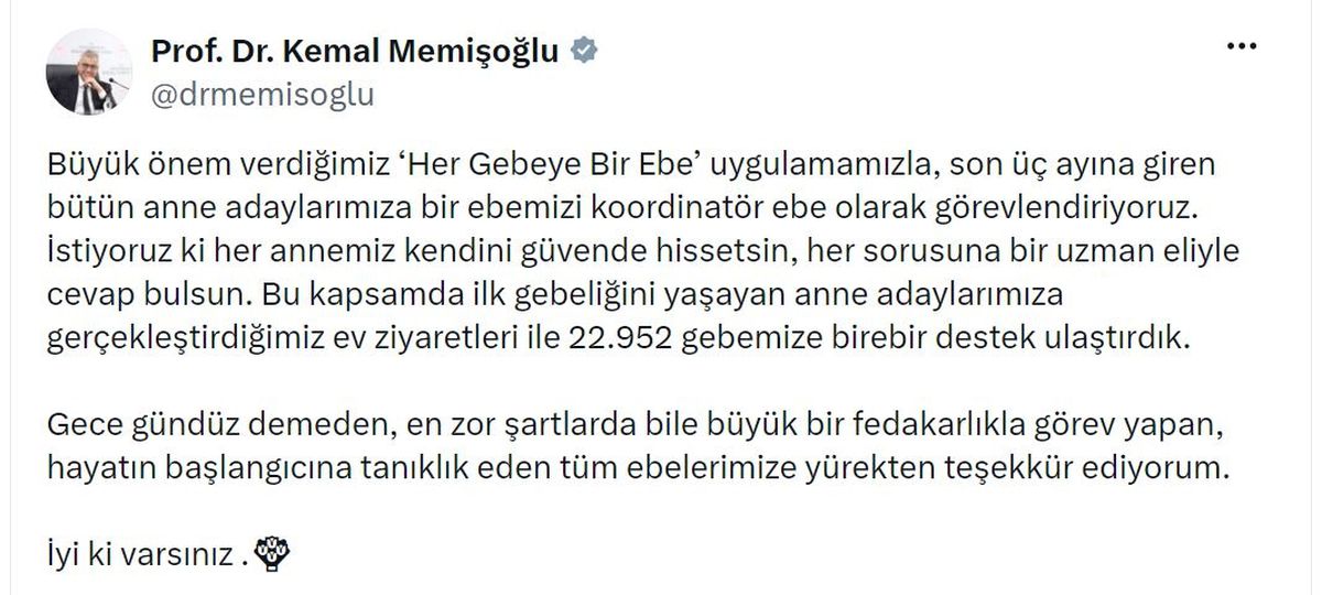 Sağlık Bakanı Kemal Memişoğlu anne adaylarına yönelik yapılan çalışmalar hakkında bilgi veriyor