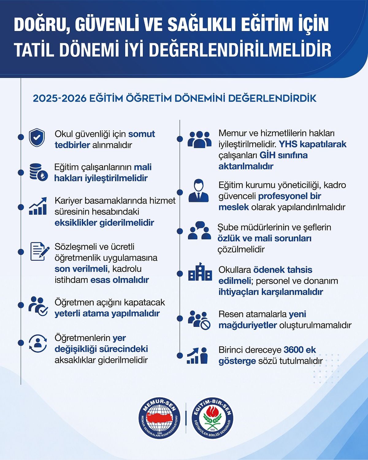 Eğitim-Bir-Sen’den 2025-2026 Eğitim Yılı Değerlendirmesi: Şiddet ve Mevzuat Sorunları Öne Çıktı