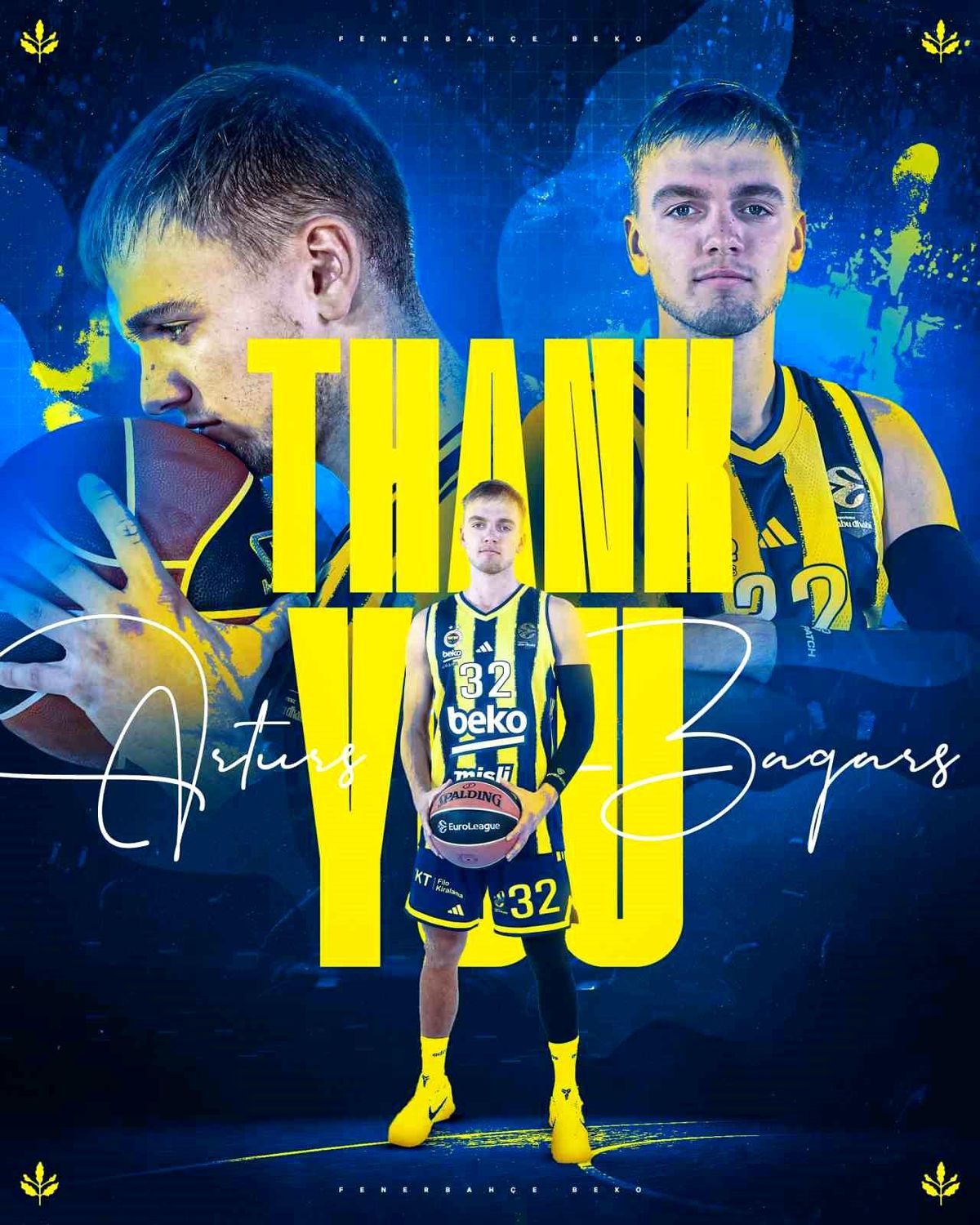 Fenerbahçe Beko logosu ve Arturs Zagars