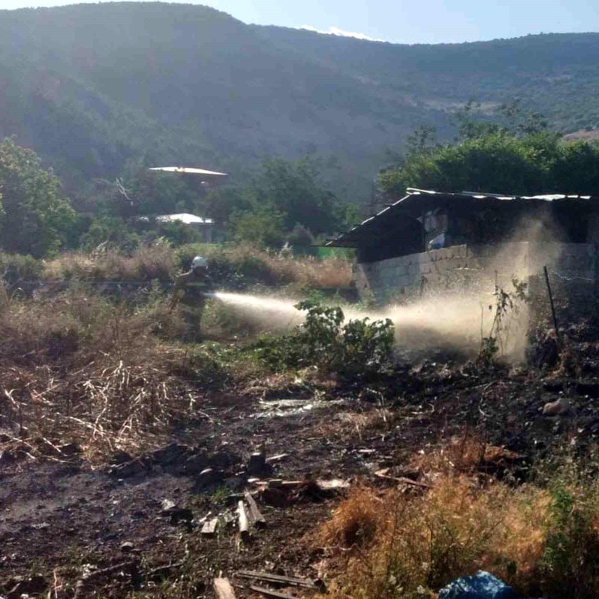 Hassa'da bahçe yangını