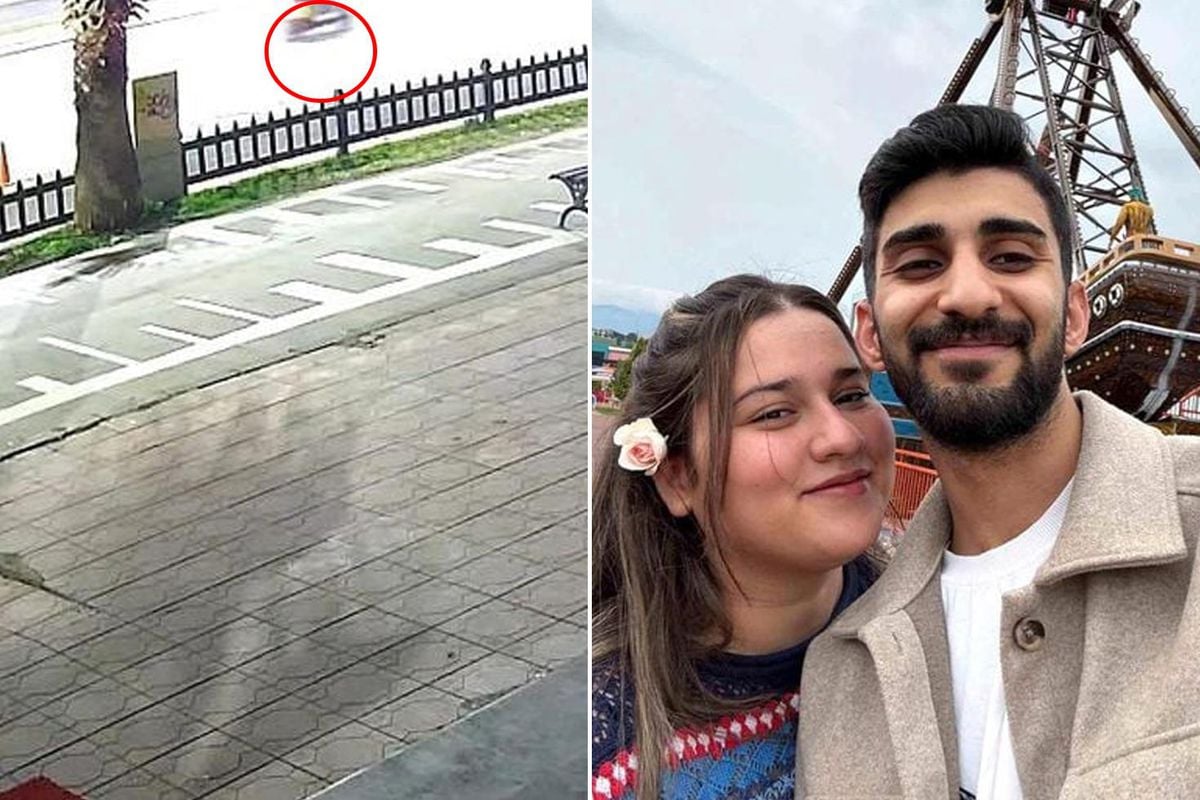 Nişanlı çiftin hayatını kaybettiği kazanın görüntüleri ortaya çıktı