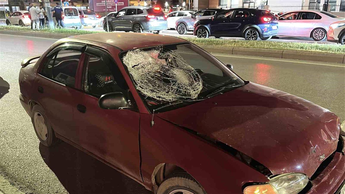 Samsun'da trafik kazası sonrası yaralı motosiklet sürücüsü