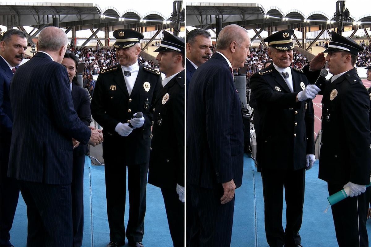 Polis Akademisi mezuniyet töreninde Cumhurbaşkanı Erdoğan ve mezunlar