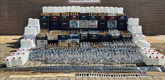 Alanya'da 1750 litre kaçak ve etil alkol ele geçirildi